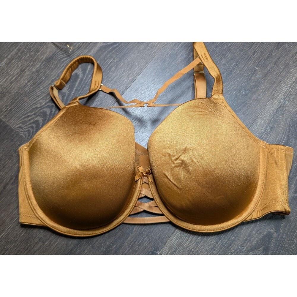 Cacique Boost Balconette Bra Size 42D Gold Underwire Padded New Without Tag(720D